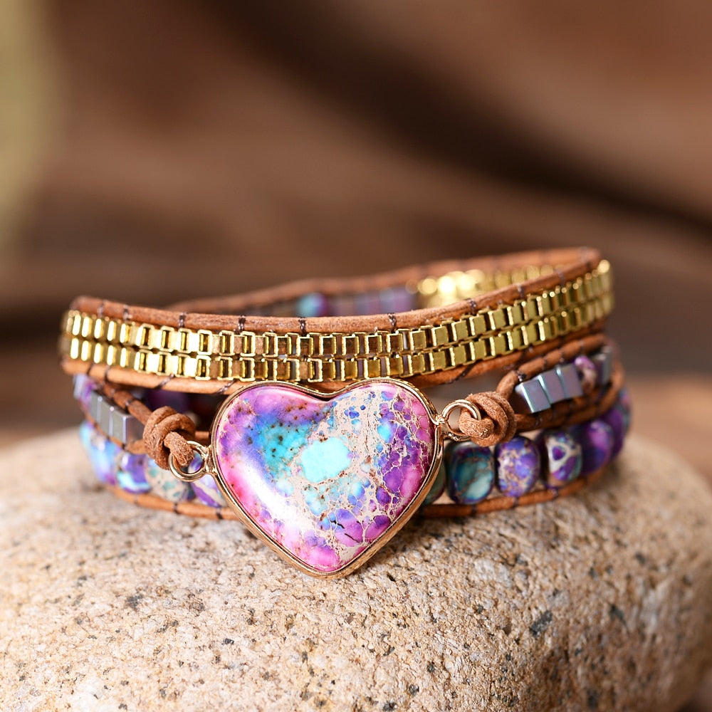 Spirituelles funkelndes Wickelarmband