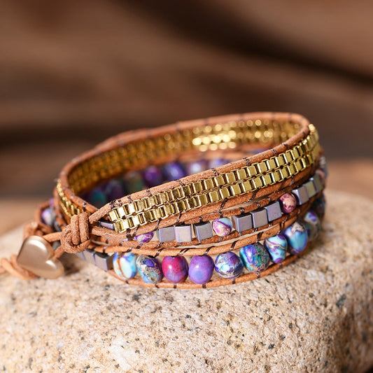 Spirituelles funkelndes Wickelarmband