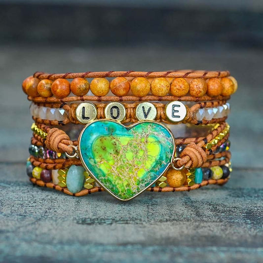 Love Leather Wrap Bracelet