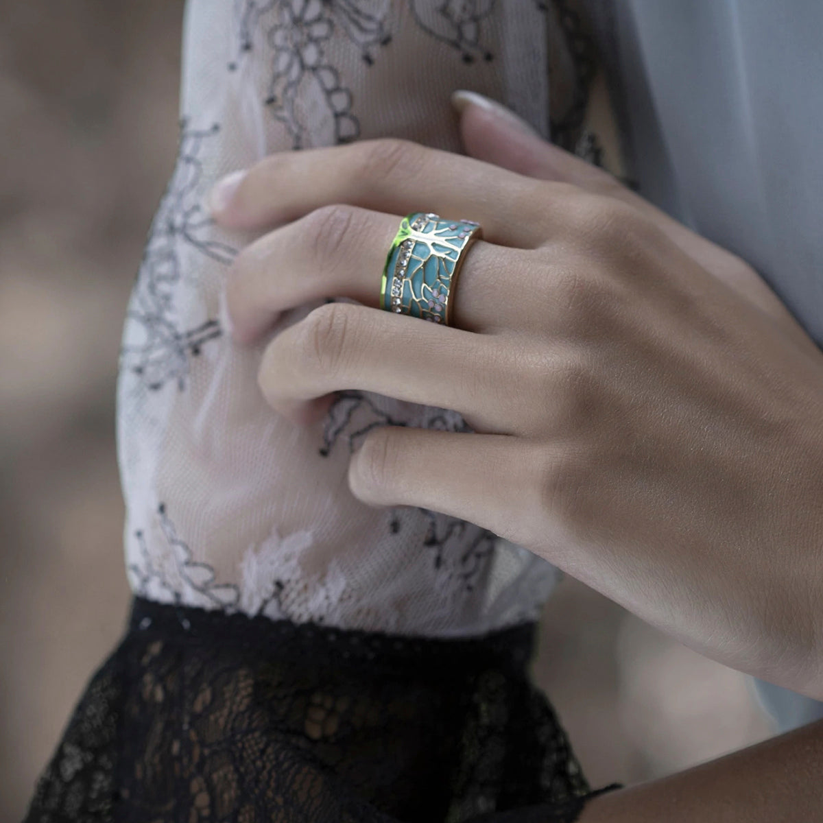 Tree of Life Opal Ring