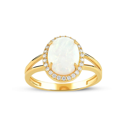 Luminosa Glowing Moonstone Gold Ring