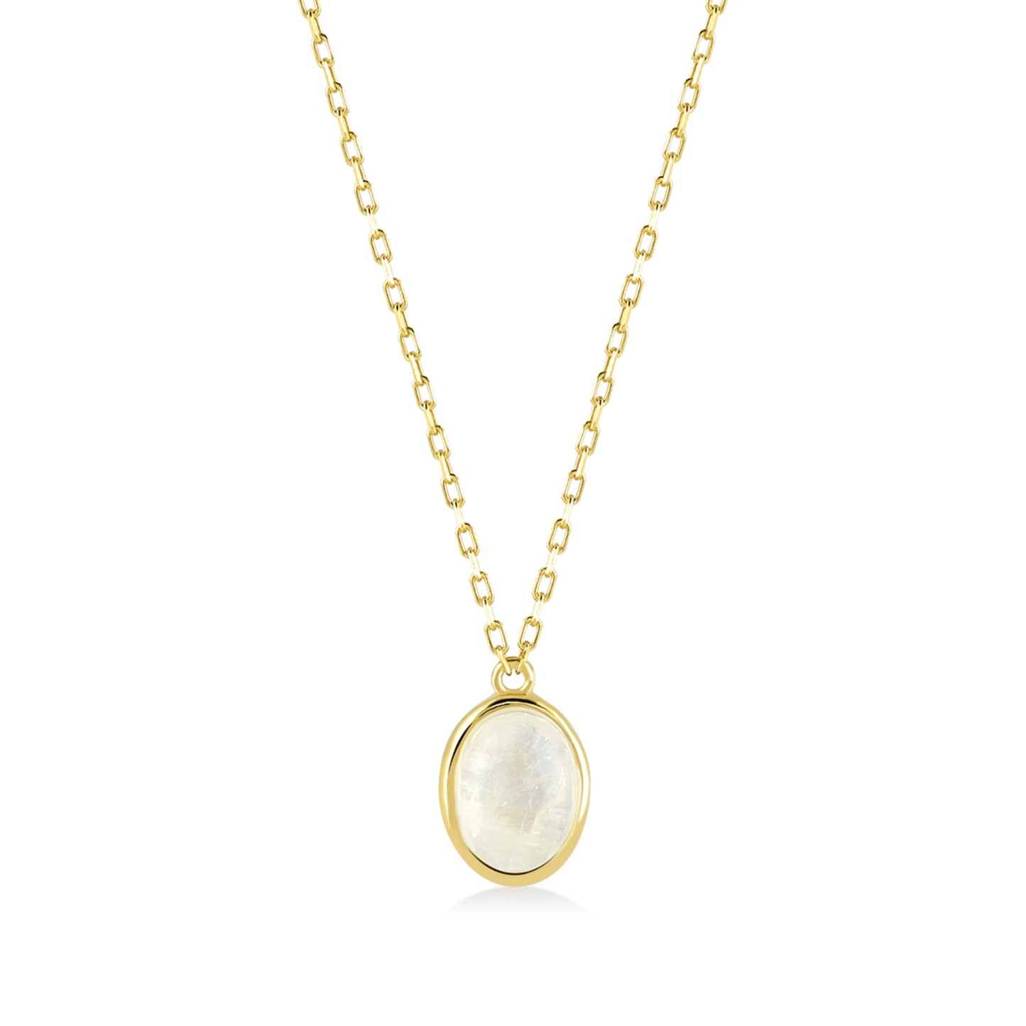 Luminosa Mondstein 24K Gold Halskette