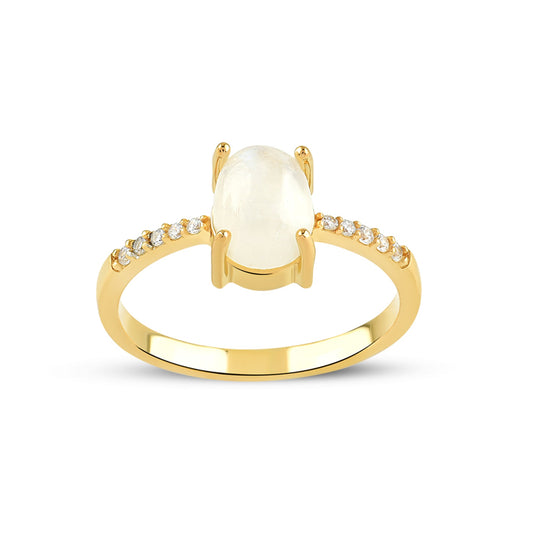 Luminosa Moonstone Gold Ring
