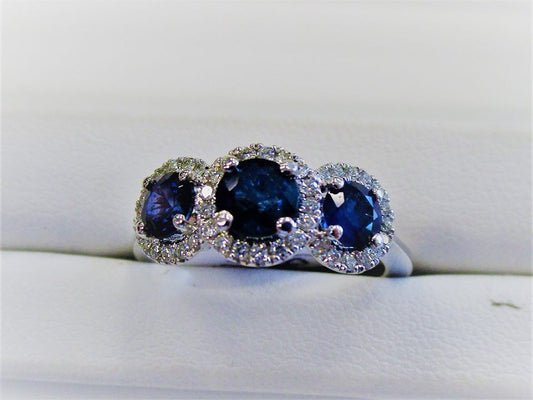 Shining Blue Zircon 925 Sterling Silver Ring
