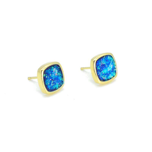 Spiritual Square Opal Earrings