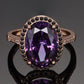 Luxury Amethyst Sterling Silver Ring