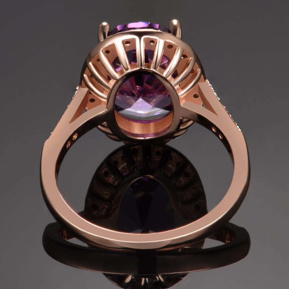 Luxury Amethyst Sterling Silver Ring