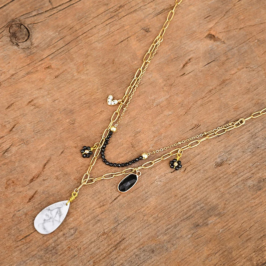 Luxury Natural White Turquoise Necklace