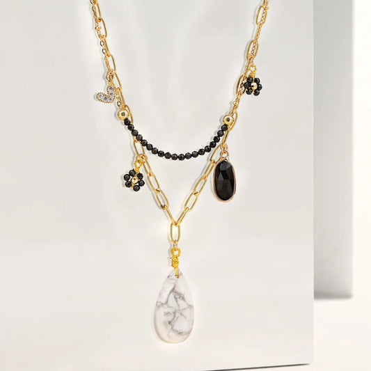 Luxury Natural White Turquoise Necklace