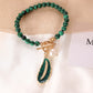 Spiritual Malachite Stone Pearl Bracelet
