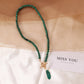 Spiritual Malachite Stone Pearl Necklace