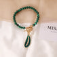 Spiritual Malachite Stone Pearl Bracelet