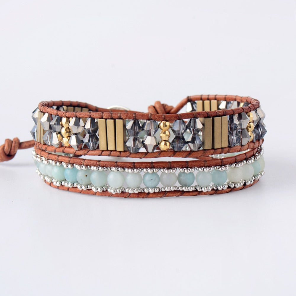 Eisblaues Amazonit-Armband