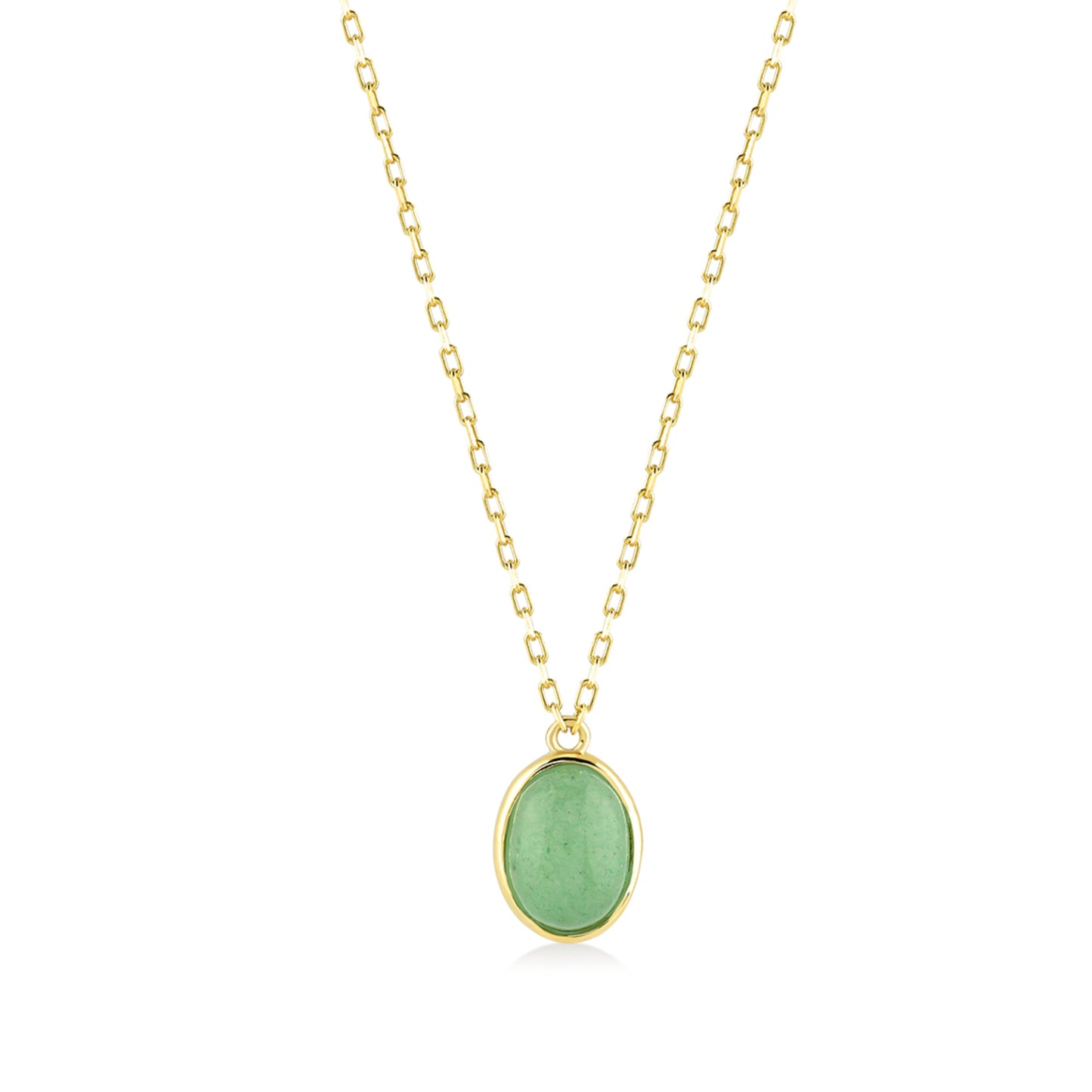 Muschio Aventurine Gold Necklace