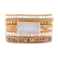 Spirituelles Wickelarmband aus Gipsstein 