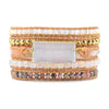 Spirituelles Wickelarmband aus Gipsstein 