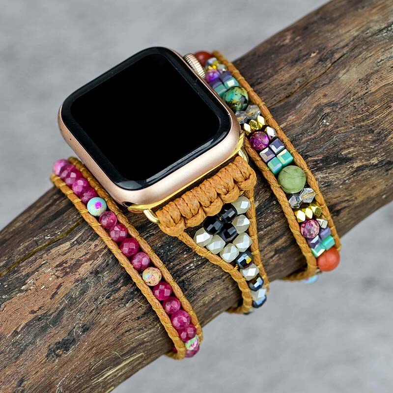 Natürliches Achat-Armband für die Apple Watch