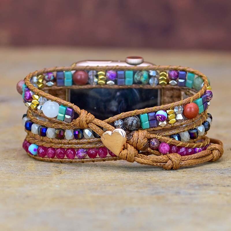 Natürliches Achat-Armband für die Apple Watch