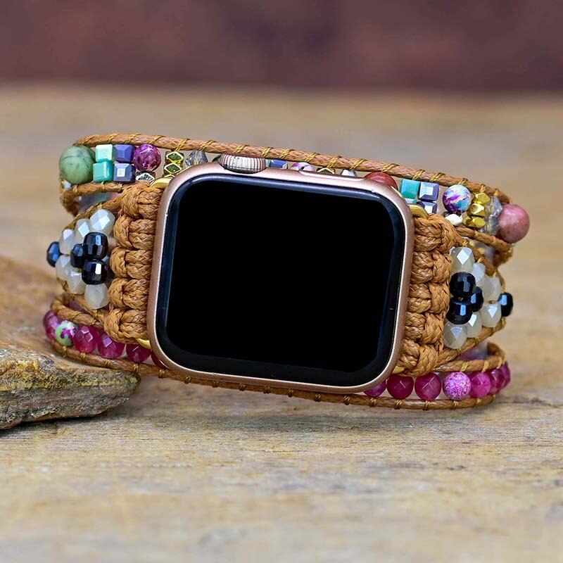Natürliches Achat-Armband für die Apple Watch