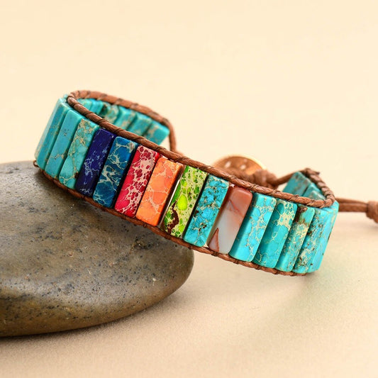 Spirituelles 7-Chakra-Röhrenarmband 