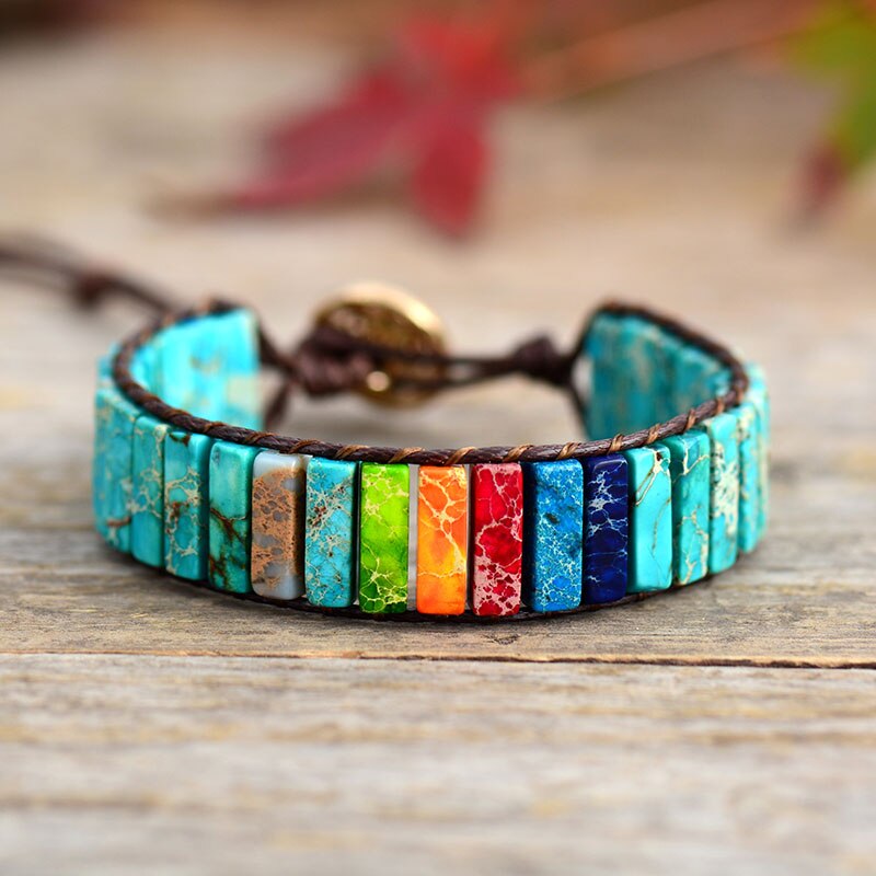 Spirituelles 7-Chakra-Röhrenarmband 