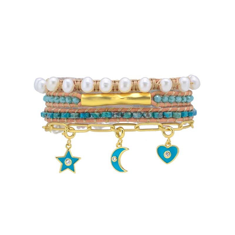 River of Pearls Wrap Bracelet