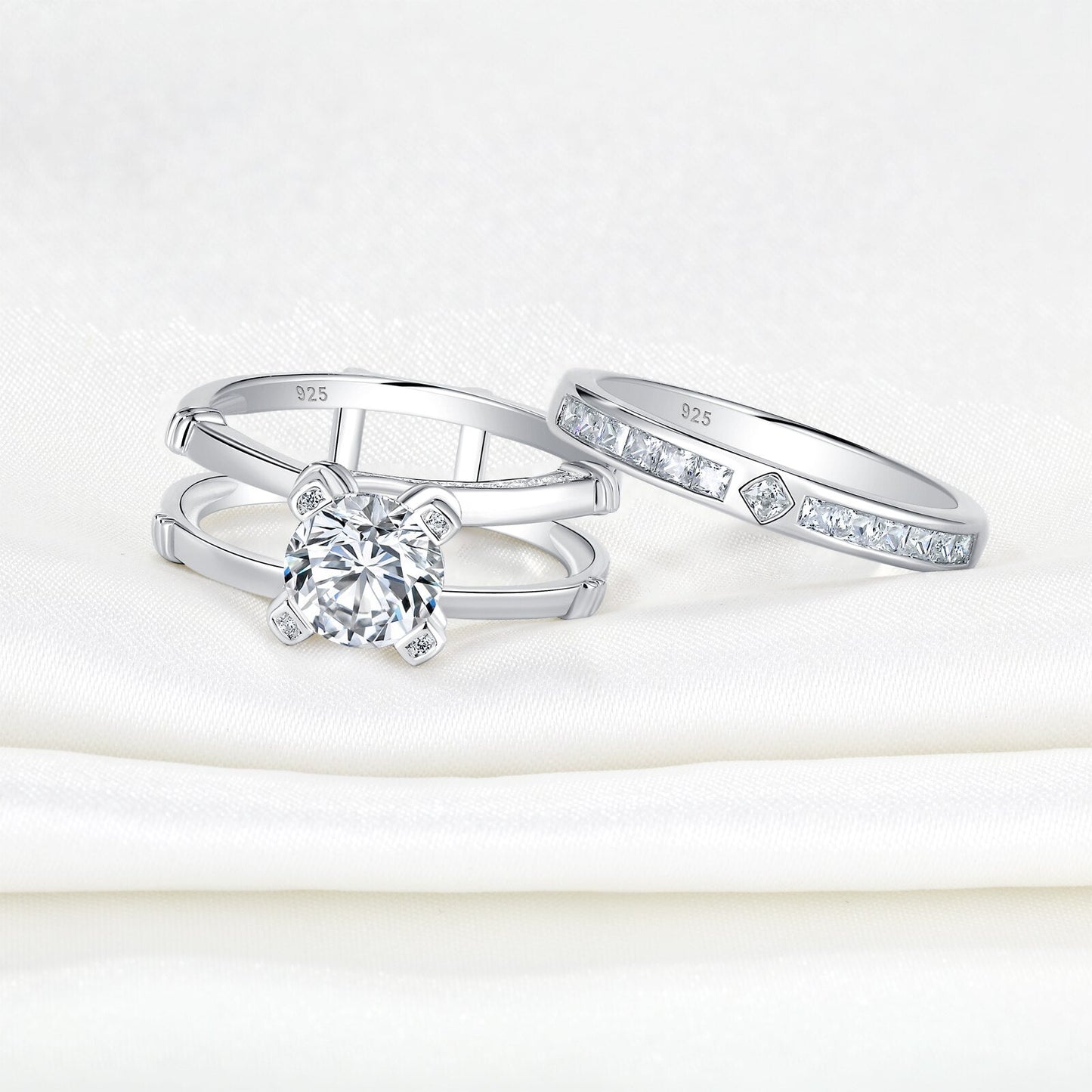 Wunderschöner austauschbarer Quarz-Silberring