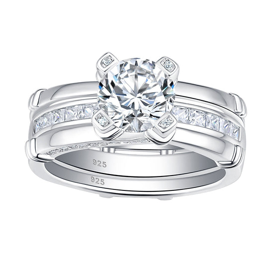 Wunderschöner austauschbarer Quarz-Silberring