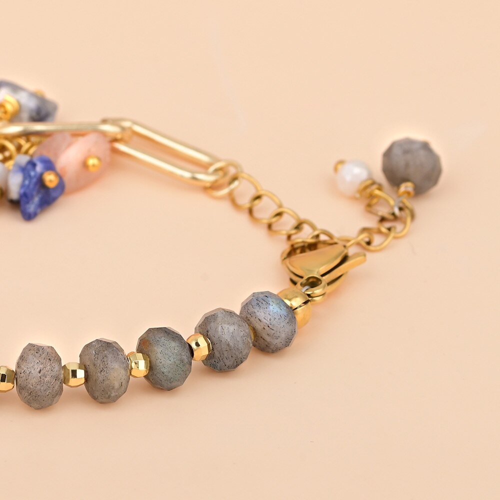 Labradorit-Armband im Boho-Design 