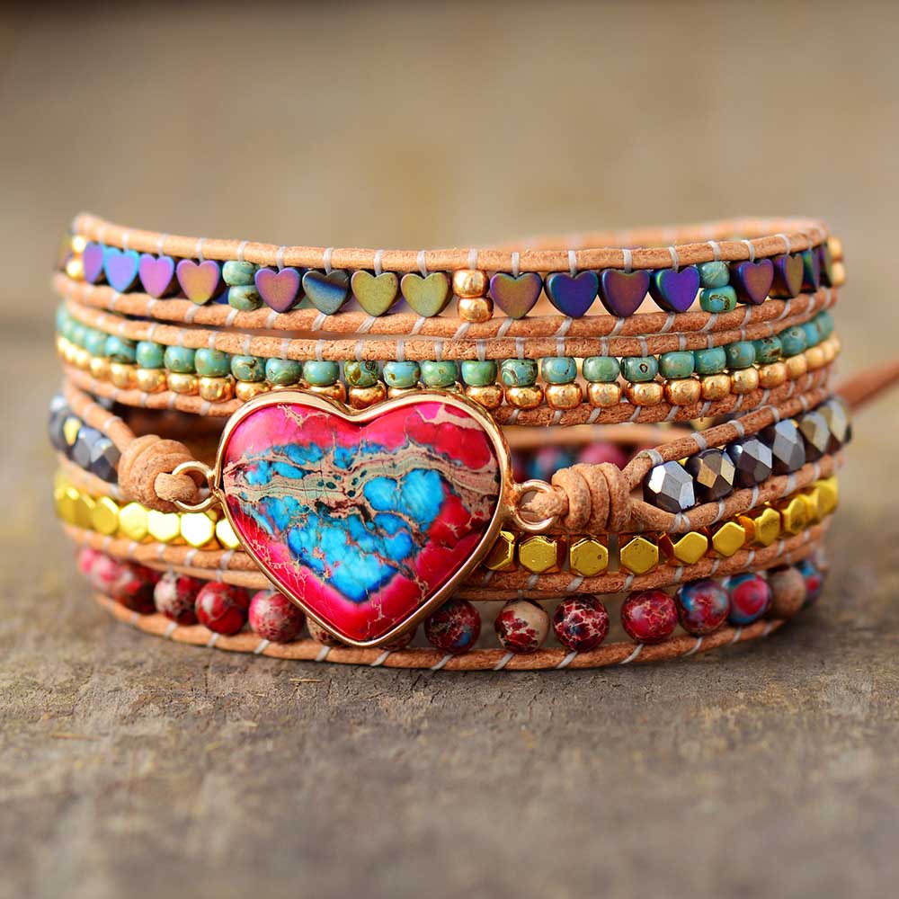 Premium Wickelarmband in Herzform 