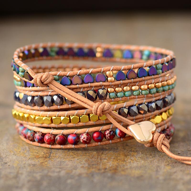 Premium Wickelarmband in Herzform 