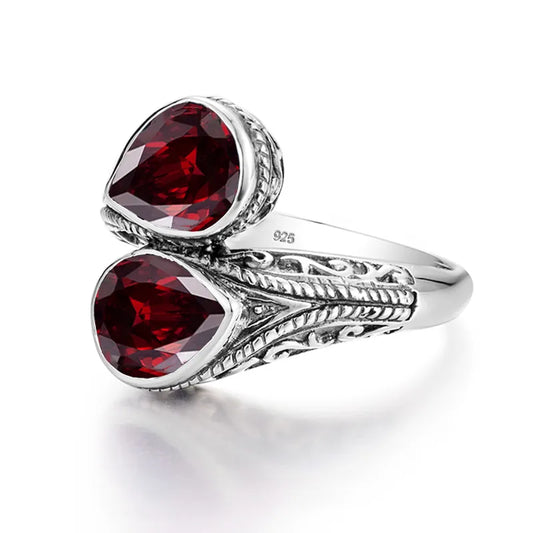 Pure Love Garnet 925 Sterling Silver Ring
