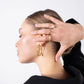 Creolen „Pave Huggie“ aus 24 Karat Gold Vermeil