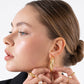 Creolen „Pave Huggie“ aus 24 Karat Gold Vermeil