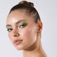 Pave Croissant Dome Gold Vermeil Earrings