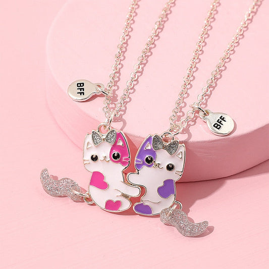 Cute Best Friend Cats Necklaces