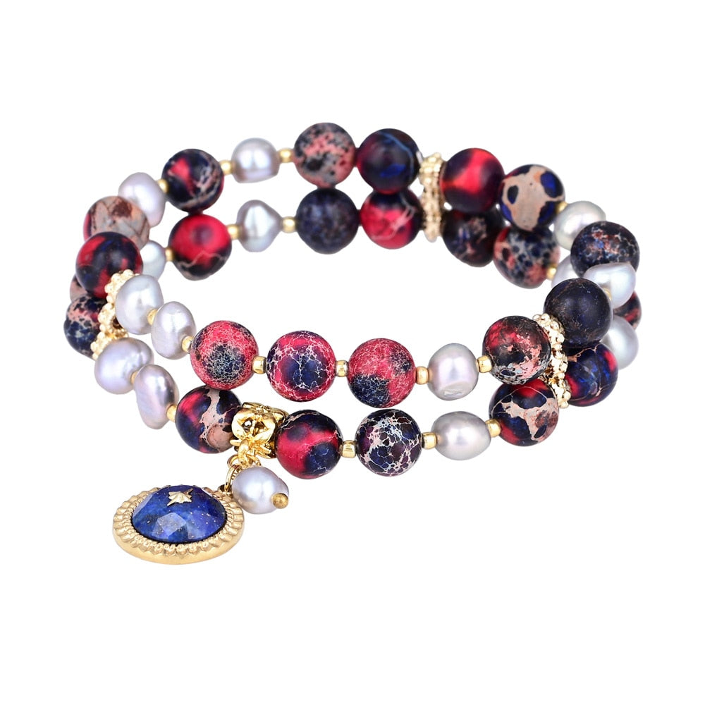 Retro Natural Jasper Bracelet