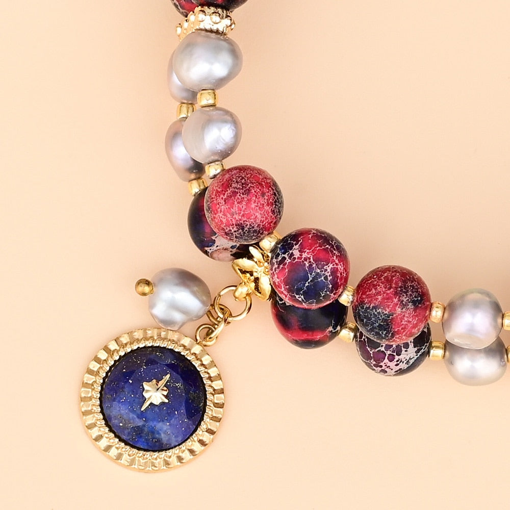 Retro Natural Jasper Bracelet