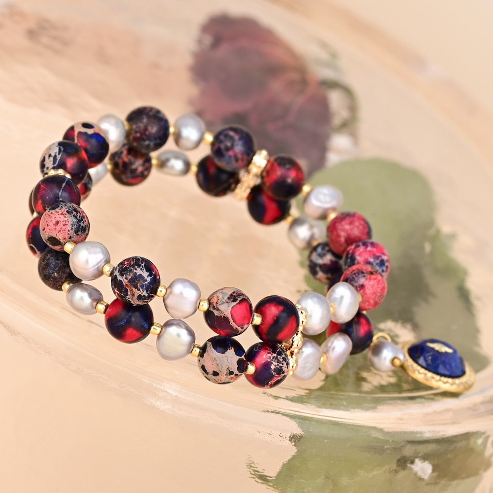 Retro Natural Jasper Bracelet