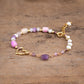 Stilvolles Herz-Amethyst-Armband 