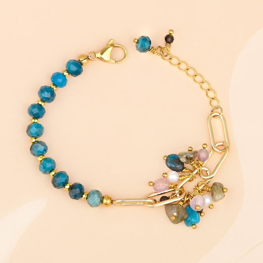 Apatit-Armband im Boho-Design 