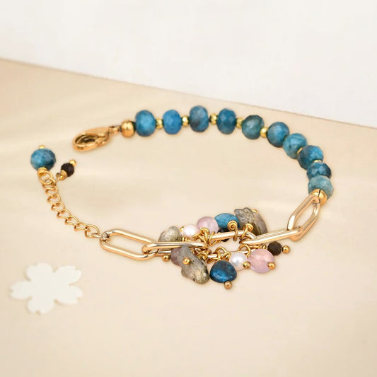 Apatit-Armband im Boho-Design 