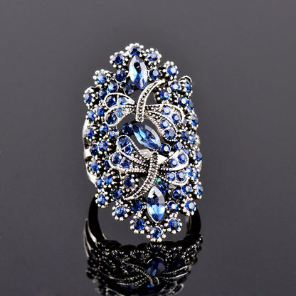 Vintage Strass Libelle Ring