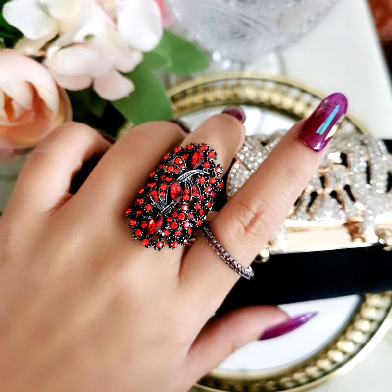 Vintage Strass Libelle Ring