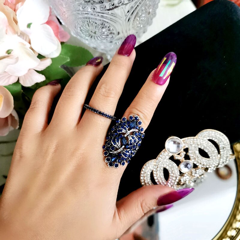 Vintage Strass Libelle Ring
