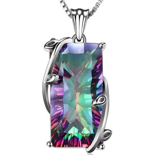 Rainbow Amethyst Sterling Silver Necklace