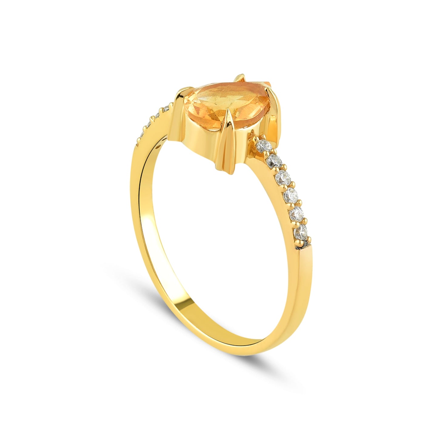Scintillante Twinkling Citrine Gold Ring