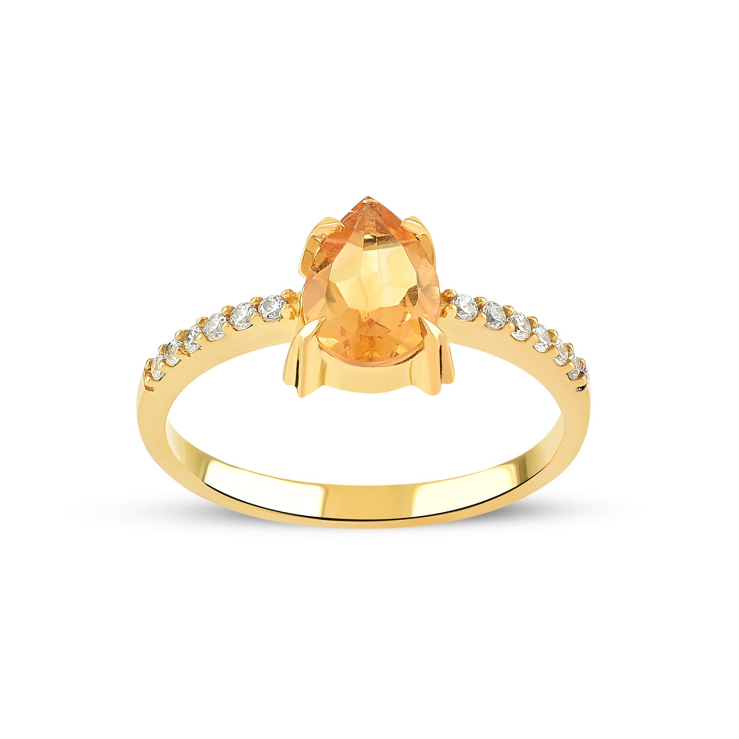Scintillante Twinkling Citrine Gold Ring