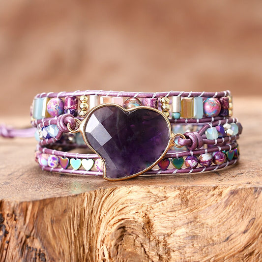 Lovely Amethyst Wrap Bracelet