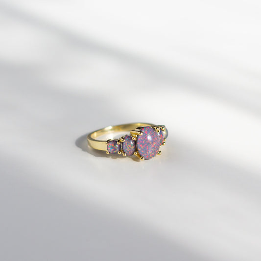 Spiritual Purple Fire Opal Ring